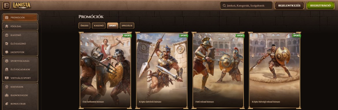 Lanista promóciók